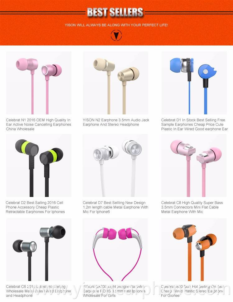 Model D2 Consumer Electronics Colorful Earphone MP3 Earphones Noise cancelling Headphones